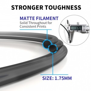 PLA  Matte Black 3D Printer Filament 1.75mm 1kg/roll