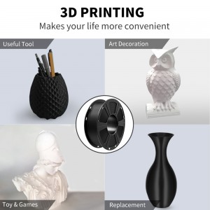 PLA  Matte Black 3D Printer Filament 1.75mm 1kg/roll
