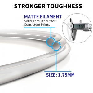 PLA  Matte White 3D Printer Filament 1.75mm 1kg/roll