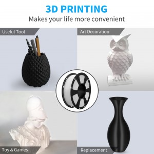 PLA  Matte White 3D Printer Filament 1.75mm 1kg/roll