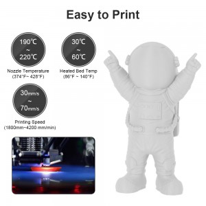PLA  Matte White 3D Printer Filament 1.75mm 1kg/roll
