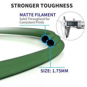PLA Matte Olive Green 3D Printer Filament 1.75mm 1kg/roll