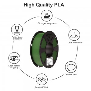 PLA Matte Olive Green 3D Printer Filament 1.75mm 1kg/roll