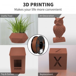 PLA  Matte Brown 3D Printer Filament 1.75mm 1kg/roll