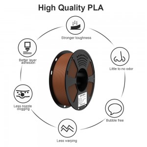 PLA  Matte Brown 3D Printer Filament 1.75mm 1kg/roll