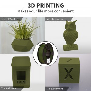 PLA  Matte Green 3D Printer Filament 1.75mm 1kg/roll