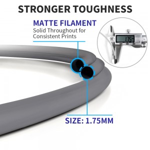 PLA  Matte Dark Grey 3D printer Filament 1.75mm 1kg/roll
