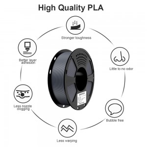 PLA  Matte Dark Grey 3D printer Filament 1.75mm 1kg/roll