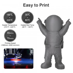 PLA  Matte Dark Grey 3D printer Filament 1.75mm 1kg/roll