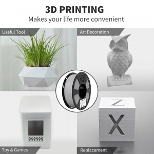 PLA  Matte Light Grey 3D printer Filament 1.75mm 1kg/roll