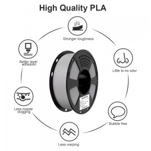 PLA  Matte Light Grey 3D printer Filament 1.75mm 1kg/roll