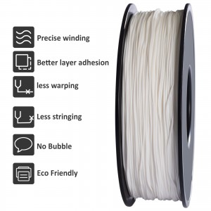TPU White 3D Printer Filament 1.75mm 1kg/roll