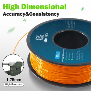 TPU Orange 3D Printer Filament 1.75mm 1kg/roll