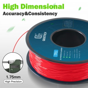 TPU Red 3D Printer Filament 1.75mm 1kg/roll