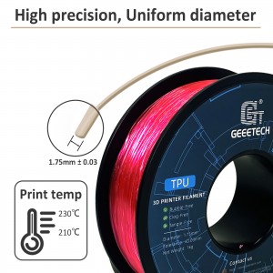 TPU Pink 3D Printer Filament 1.75mm 1kg/roll