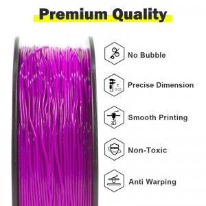 TPU Purple  3D Printer Filament 1.75mm 1kg/roll