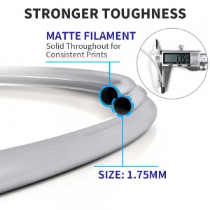 PLA  Matte Grey 3D Printer Filament 1.75mm 1kg/roll