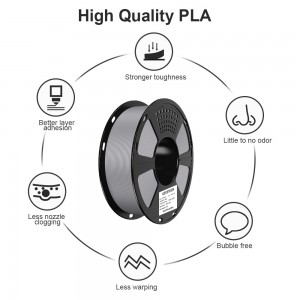 PLA  Matte Grey 3D Printer Filament 1.75mm 1kg/roll