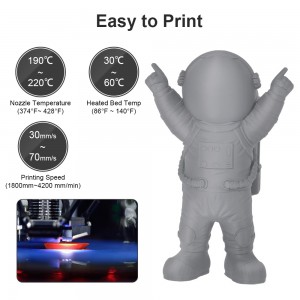 PLA  Matte Grey 3D Printer Filament 1.75mm 1kg/roll