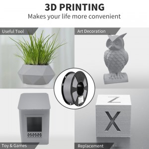 PLA  Matte Grey 3D Printer Filament 1.75mm 1kg/roll