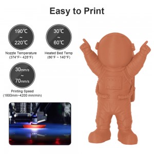 PLA  Matte Orange 3D Printer Filament 1.75mm 1kg/roll