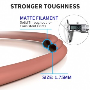 PLA Matte Terracotta 3D Printer Filament 1.75mm 1kg/roll