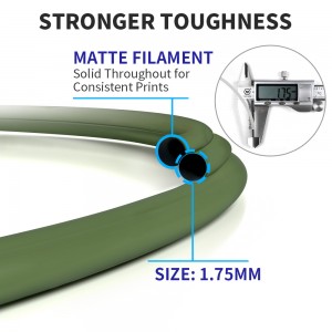 {10KG}PLA Matte Green 3D Printer Filament 1.75mm 1kg/roll