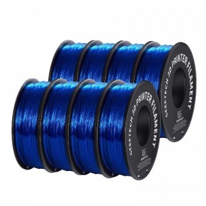 {8KG} TPU Transparent Blue 3D Printer Filament 1.75mm 1kg/rol8