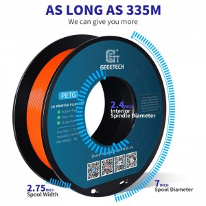 {4KG} PETG Orange 3D Printer Filament 1.75mm 1kg/roll