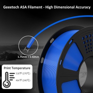 ASA Blue 3D Printer Filament 1.75mm 1kg/roll