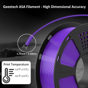 ASA Purple 3D Printer Filament 1.75mm 1kg/roll