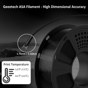 {10KG}ASA Black 3D Printer Filament 1.75mm 1kg/roll