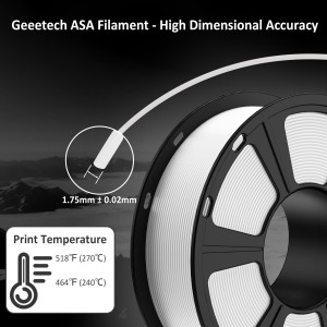 {10KG}ASA White 3D Printer Filament 1.75mm 1kg/roll