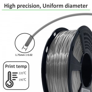 PLA Sparkly Silver 3D Printer Filament 1.75mm 1kg/roll