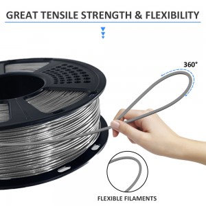 PLA Sparkly Silver 3D Printer Filament 1.75mm 1kg/roll