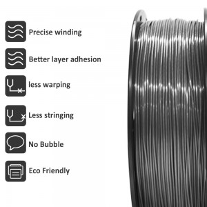 PLA Sparkly Silver 3D Printer Filament 1.75mm 1kg/roll