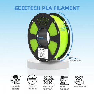 PLA Apple Green 3D Printer Filament 1.75mm 1kg/roll