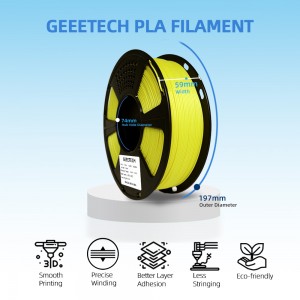 {6KG}PLA Yellow 3D Printer Filament 1.75mm 1kg/roll