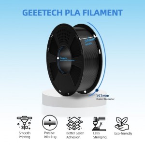 PLA Black 3D Printer Filament  1.75mm 1kg/roll