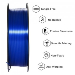 PLA Silk Royal Blue  3D Printer Filament 1.75mm 1kg/roll