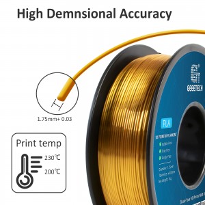PLA  Silk Gold 3D Printer Filament 1.75mm 1kg/roll