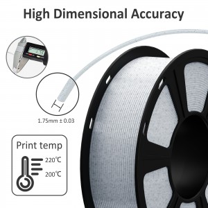 {6KG}PLA like Marble Grey 3D Printer Filament 1.75mm 1kg/roll