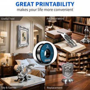 PETG Metal Silver 3D Printer Filament 1.75mm 1KG/Roll