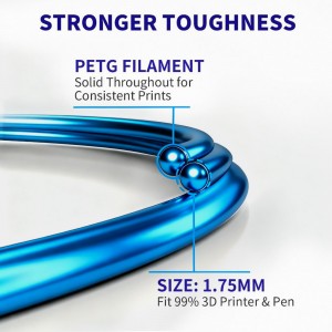 PETG Metal Blue 3D Printer Filament 1.75mm 1KG/Roll