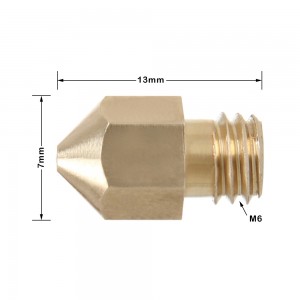 3D Printer Brass M6 nozzle for MK8 extruder/0.3mm