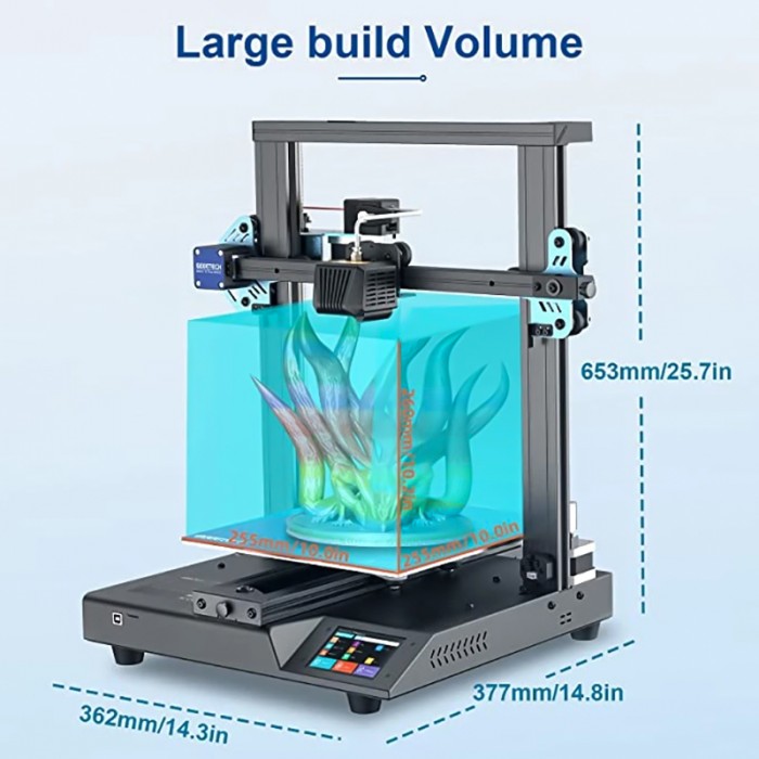 Geeetech Mizar S Autoleveling 3D Printer, Open Source Firmware, Dual Z