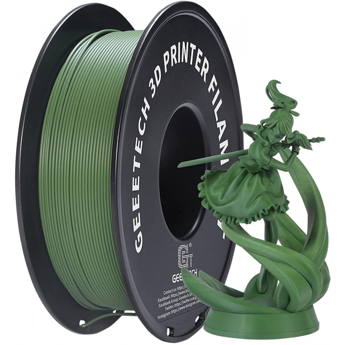 PLA Filament 1.75mm Black 1kg 1 Spool GEEETECH New 3D Printing Filament PLA for 3D Printer and 3D Pen 