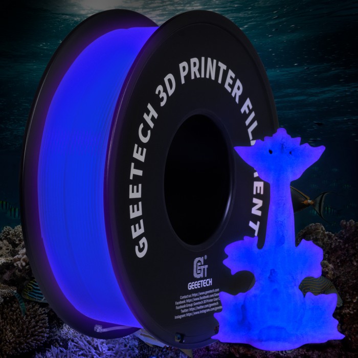 Glow in the Dark PLA Purple 3D Printer Filament Geeetech
