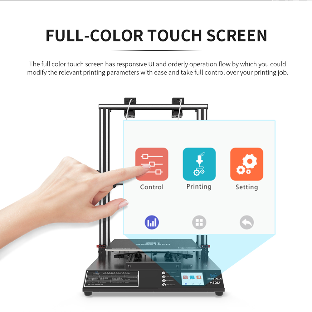 Geeetech A30M description of full-color touch screen