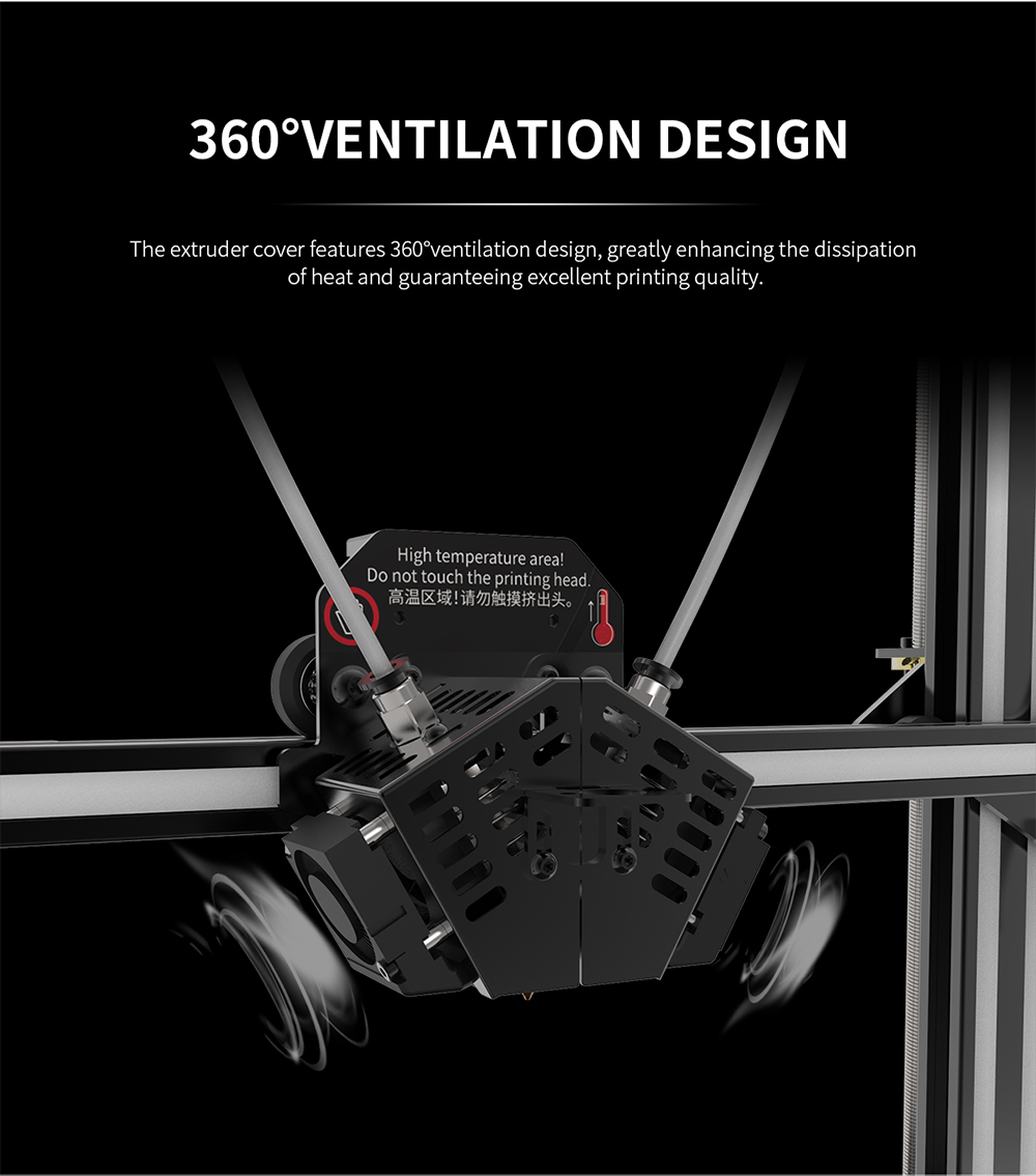 Geeetech A30M description of 360°ventilation desigh